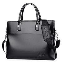 Carr Kerwin Cowhide Briefcase Business Double Zipper Handbag Men's Leather Messenger Bag Shoulder Crossbody Bag