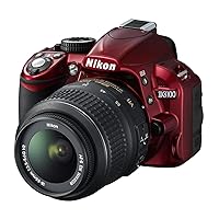 Nikon D3100 14.2MP Digital SLR Camera with NIKKOR AF-S DX 18-55mm f/3.5-5.6 VR Lens Kit - (Red)