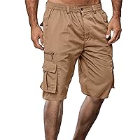 Summer Shorts for Men Cargo Shorts Military Multi Pocket Elastic Waist Loose Short Casual Hiking Tactical Shorts