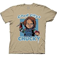 Ripple Junction Chucky Men's Short Sleeve T-Shirt Child's Play Good Guys Colorful Graphic Horror Movie Officially Licensed