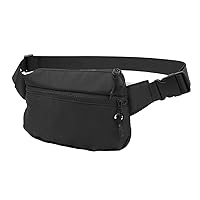 Waist Bag, Belt Bag Durable Adjustable Simple Multiple Wearing Styles Nylon for Traveling (Black)