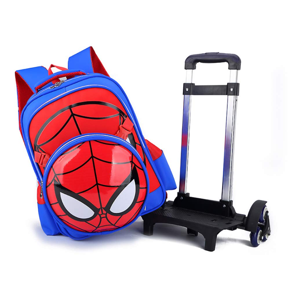 GLOOMALL Cartoon Six Wheels Trolley Case School Bags Boy Oxford Cloth Vacation Backpack