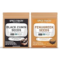 SPICE TRAIN, Black Cumin Seeds (397g) (Kalonji) + Fenugreek Seeds (397g)
