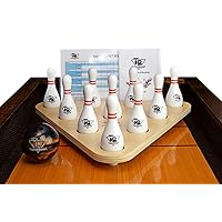 Shuffleboard Bowling Pin Set - Large Premium Pins - Pinsetter - Bowling Ball