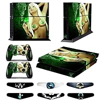 Skins for PS4 Controller - Decals for Playstation 4 Games - Stickers Cover for PS4 Console Sony Playstation Four Accessories PS4 Faceplate with Dualshock 5 Two Controllers Skin - Women