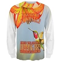 Always Be Yourself Unless Humming Bird All Over Mens Long Sleeve T Shirt