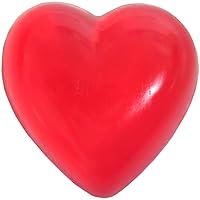 Eclectic Lady Heart Soap, Rose, Clear Red, 3 oz Bar