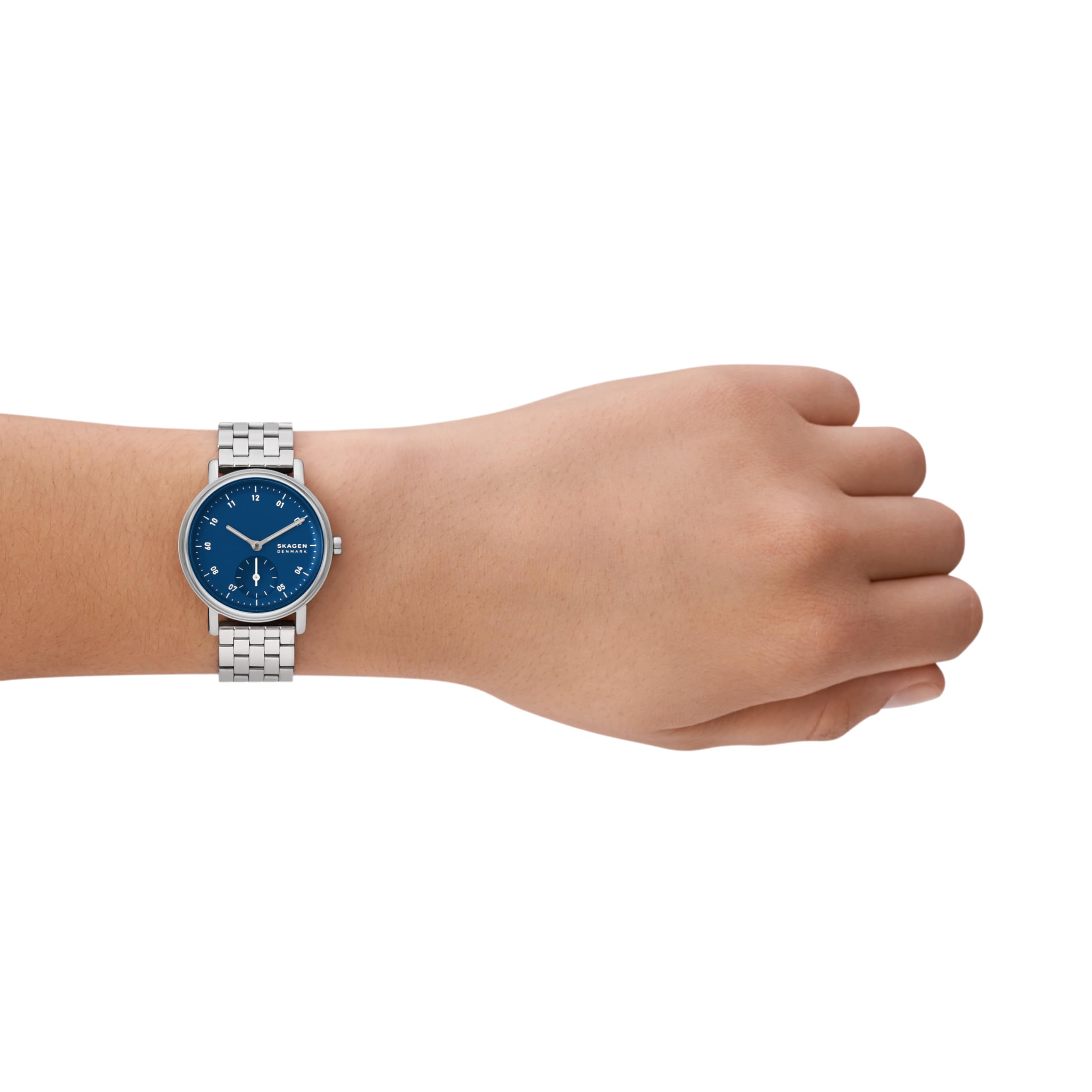 Skagen Women's Kuppel Lille Two-Hand Sub-Second Silver Stainless Steel Bracelet Watch (Model: SKW3129)