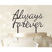 Printtoo Always & Forever Custom Wedding Cake Topper Personalized Brown Cake Topper Color Option Available 6