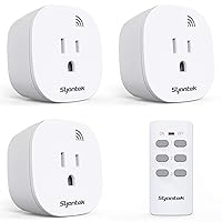 Remote Control Outlet Wireless Light Switch for Household Appliances, Expandable Remote Light Switch Kit, Up to 100 ft Range, FCC Certified, ETL Listed, White (3 Outlets + 1 Remotes)