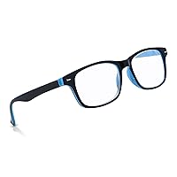 Super Strong High Magnification Reading Glasses - Full-Rimmed Oval Plastic Frame, Non-Polarized Lens, 4.50-7.00