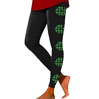 St Patricks Day Workout Pants for Girls P Day Printed Leggings Workout Trousers Pants Half Half Pants