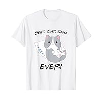 Mens Best. Cat. Dad. Ever. Anime Kawaii Neko T-Shirt