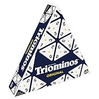 Triominos Original - Strategy and Puzzle Board Game for Families and Children Ages 6 and Up - Triangular Dominoes Game with 3 Sides - A Classic for 50 Years - 2 to 4 Players - 30 min