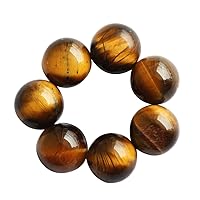 ABC Jewelry Mart 18 MM Natural Tiger Eye Cabochon for Making Jewelry, Round Shape, Loose Gemstone,