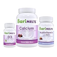 BariMelts Immunity Bundle - Multivitamin with Iron, Calcium Citrate, and Vitamin D3
