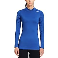 BALEAF Women's Thermal Shirts Long Sleeve Tops Running Workout Fleece Clothes Cold Weather Mock Neck Hiking Ski Gear