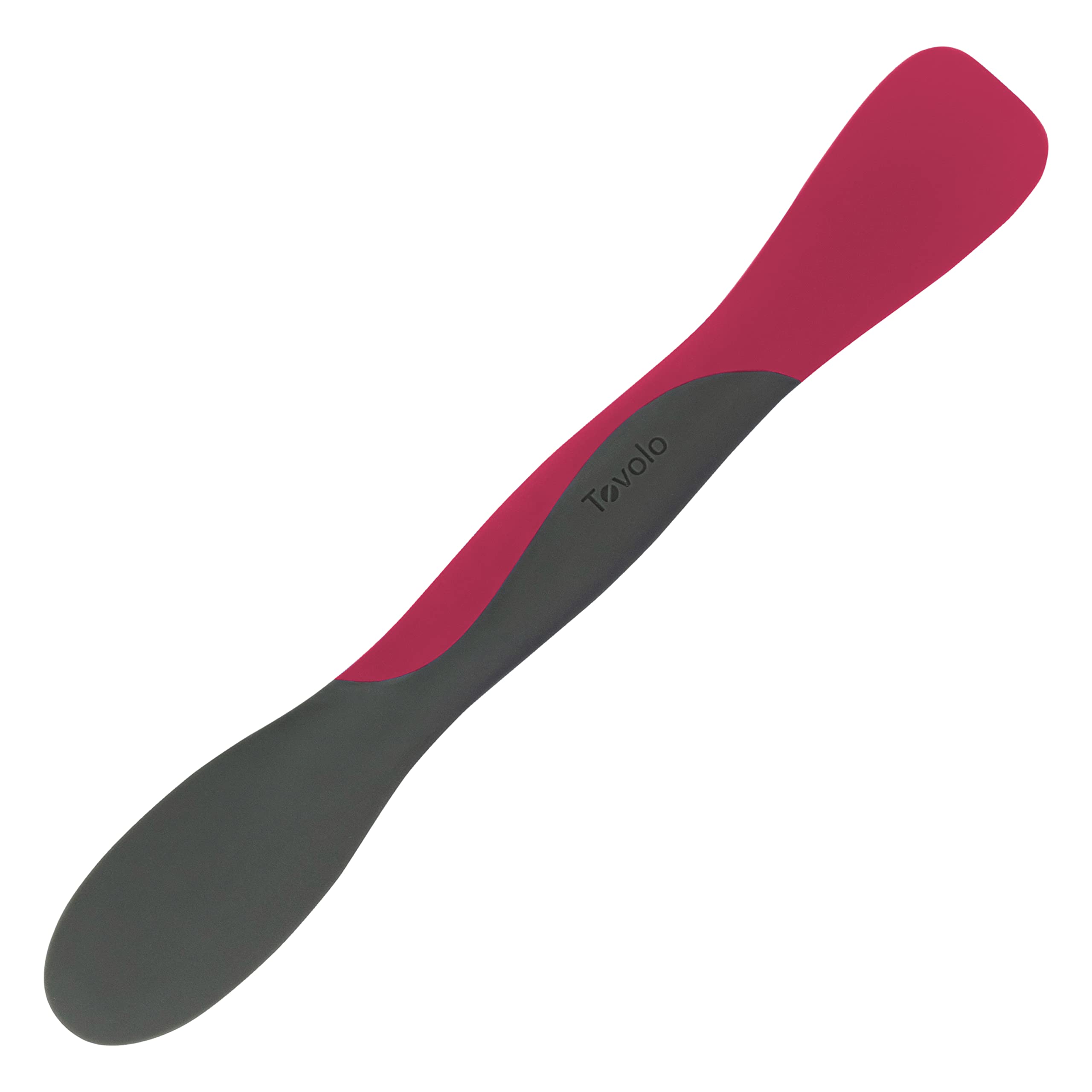 Tovolo Tool for Kitchen Meal Prep to Scoop Spread Slice and Scrape - Charcoal & Viva Magenta