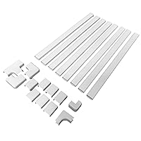 Legrand Wiremold C210S Cordmate II 128 Inch 20 Piece Cord Cover Kit, Organizer for Wall, Holds Up to 3 Cords or Cables, Sustainable Packaging, White (1 Pack)