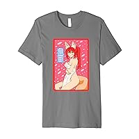 Anime Foxgirl Cosplay Fox Kitsunemimi Nerd Geek Japanese Premium T-Shirt