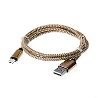 USB Type C Cable，1/2/3m Fast Charging Data Charger Type C Cable for Samsung Galaxy S8/S8 Plus Gold 2 Meter