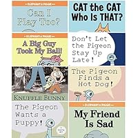 Mo Willems Set of 8 Paperback Books Includes Can I Play Too?, a Big Guy Took My Ball, Cat the Cat Who Is That?, Knuffle Bunny, the Pigeon Finds a Hot Dog!, Don't Let Pigeon the Stay up Late!, the Pigeon Wants a Puppy!, & My Friend Is Sad