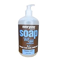 3-in-1 Soap - Body Wash, Shampoo, Bubble Bath - Lavender + Mint - 32 Ounces - 1 Bottle