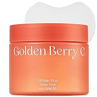 THESAEM Urban Eco Golden Berry C Toner Pack - Toner Pads for Face with Peruvian Golden Berry Extract - Skin Resurfacing Pads for Blemish, Tone Correction & Hydrating Freckles Remover, 50 Sheets