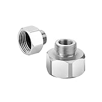 VFAUOSIT Brass Pipe Fitting, Water Hose Adapter, 3/8 inch Male x 1/2 inch Female water pipe adapter 3/8 to 1/2 pipe adapter Reducer Adapter 2 Pieces