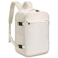 HOMIEE Small Bag Ryanair Personal Item 40x20x25 Travel Backpack, 20L Carry on Luggage Underseat Cabin Bag Airline Approved Fits 15.6 Inch Laptop, Beige