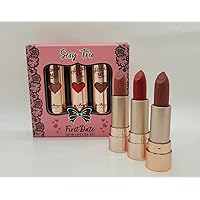 SEXY TRIO Satin Lipstick Set of 3 [FIRST DATE] Natural Beauty / Confident / Red Bottoms