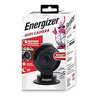 Energizer Smart Wi-Fi Black Indoor Camera, 1080P Full HD, Cloud/Micro-SD Card Support, Xtreme 2.4GHz WiFi