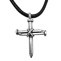 Antique Nail Cross Necklace