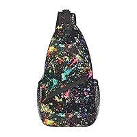 Colorful Paint-Standard Cross Chest Bag Diagonally Travel Backpack, Light Travel, Hiking Single Shoulder Bag