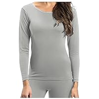 Rocky Women's Thermal Tops Long Johns Fleece Lined Base Layer Shirt, Insulated for Outdoor Ski Warmth/Extreme Cold Pajamas