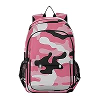 ALAZA Camo Pink Camouflage Laptop Backpack Purse for Women Men Travel Bag Casual Daypack with Compartment & Multiple Pockets