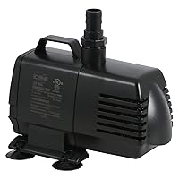 Eco 1056 Water Pump Fixed Flow Submersible Or Inline For Aquariums, Ponds, Fountains & Hydroponics - UL Listed, 1083 GPH, Black