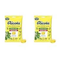 Ricola Sugar Free Lemon Mint Throat Drops, 45 Count, Refreshing Relief From Minor Throat Irritations, Oral Anesthetic (Pack of 2)