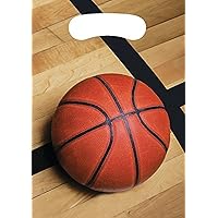 Creative Converting 87964 Basketball Plastic Treat Bags, 8ct, 9 x 6.5, Multicolored