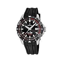 Festina Men's Divers Collection Stainless Steel Quartz Diving Watch with Rubber Strap, Black, 22 (Model: F20462/2)