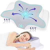 Cervical Pillow for Neck & Shoulder Pain Relief, Ergonomic Orthopedic Memory Foam Contour Pillows for Sleeping, Neck Support Pillow with Pillowcase for Side, Back, Stomach Sleepers