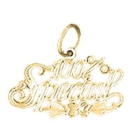 18K Yellow Gold 100% Special Saying Pendant, Made in USA