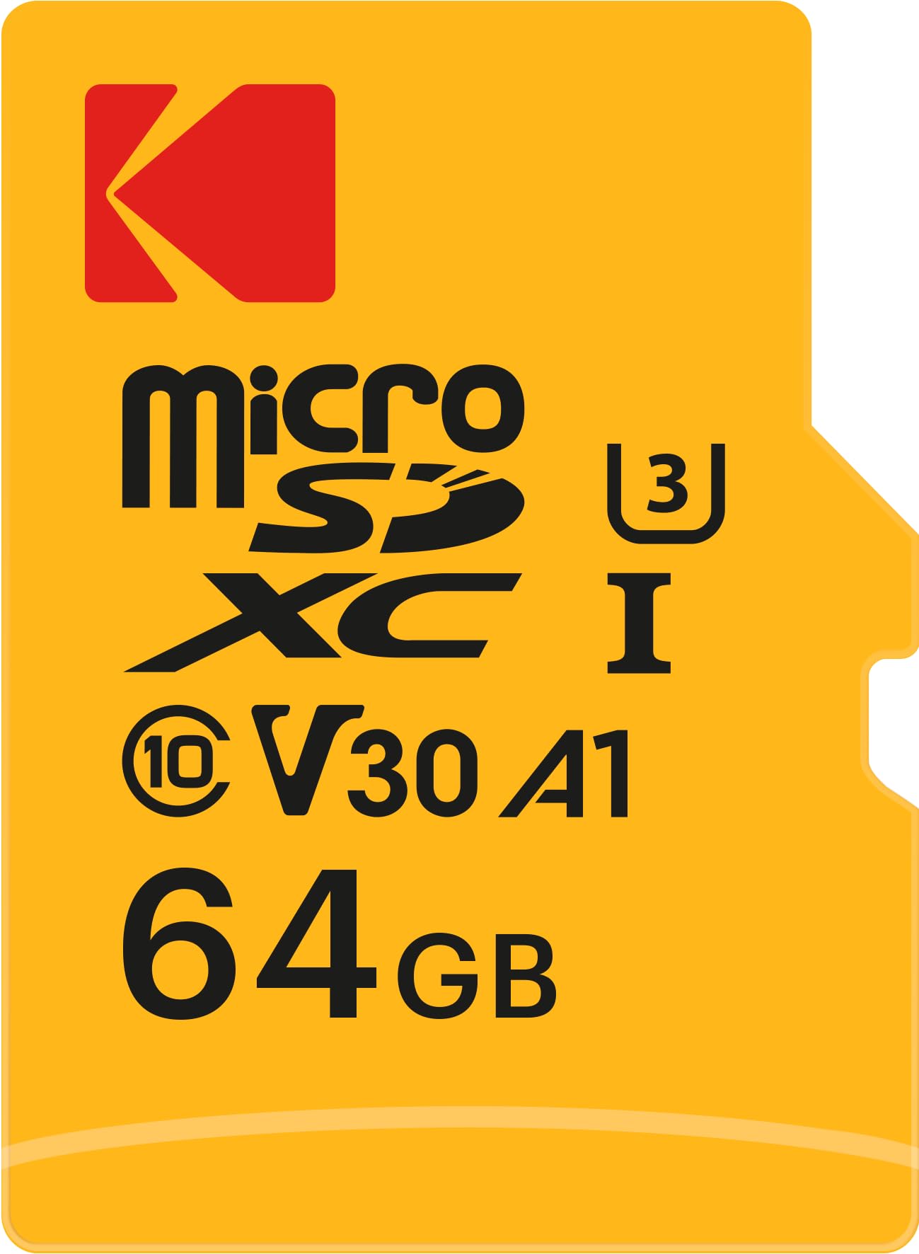 KODAK 64GB UHS-I U3 V30 A1 Extra Performance microSD with Adapter