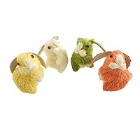 Homeford Colorful Sisel Mini Easter Bunnies, 3-1/2-Inch, 4-Piece
