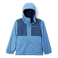 Columbia Youth Boys Rainy Trails Fleece Lined Jacket, Skyler/Collegiate Navy, X-Small