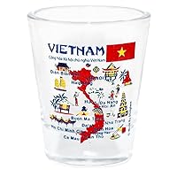 Vietnam Landmarks and Icons Collage Shot Glass