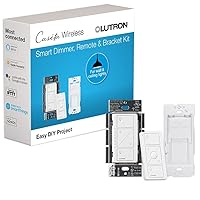 Caseta Smart Home Dimmer Switch and Pico Remote Kit, Works with Alexa, Apple Home, Ring, Google Assistant (Smart Hub Required) | P-PKG1WB-WH | White