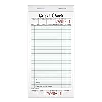 Adams Guest Check Pads, Single Part, Perforated Guest Receipt, 3-2/5