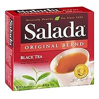 Salada Black Tea Blended Bold Strong Black Tea with 100 Tea Bags Per Box Contains Caffeine Brew Hot Naturally Flavored Original Blend Black Tea