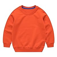 Kids Sweatshirt Boys Girls Threaded Neckline Solid Color Pullover Newborn Toddler Long Sleeve Cosy Skin-Friendly